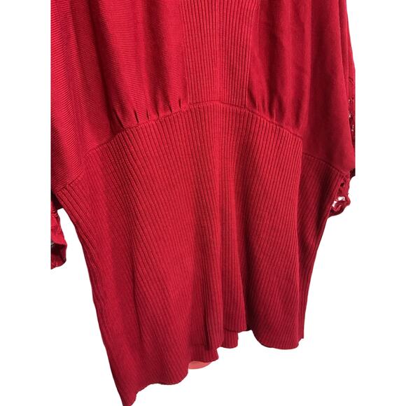 Lane Bryant Red Short Sleeve Sweater Size 22/24 - Picture 5 of 10